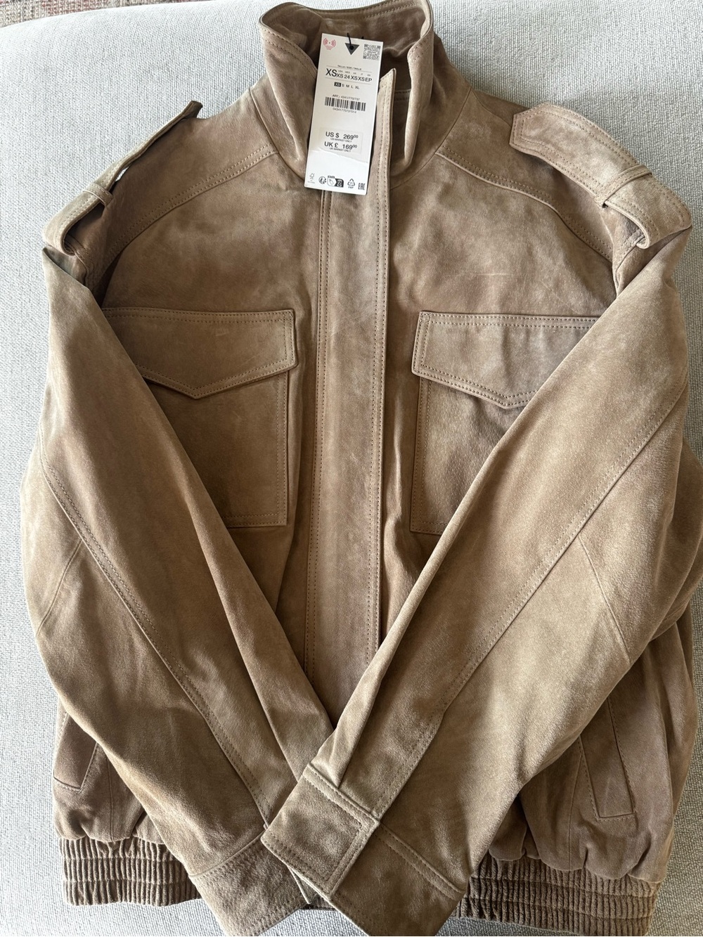 Zara Viral Suede Jacket XS - Picture 2 of 4